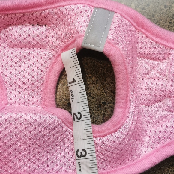 Small Dog / cat Harness Pink Grey Gray reflective velcro clip Duomm leash New - Picture 9 of 11